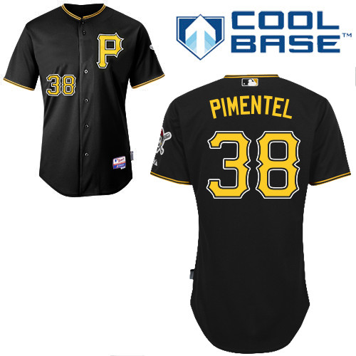 Stolmy Pimentel #38 MLB Jersey-Pittsburgh Pirates Men's Authentic Alternate Black Cool Base Baseball Jersey